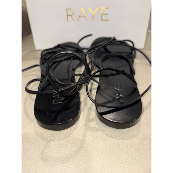 RAYE Spur Sandals in Black 8.5 with Box Womens wrap flats - Picture 6 of 9